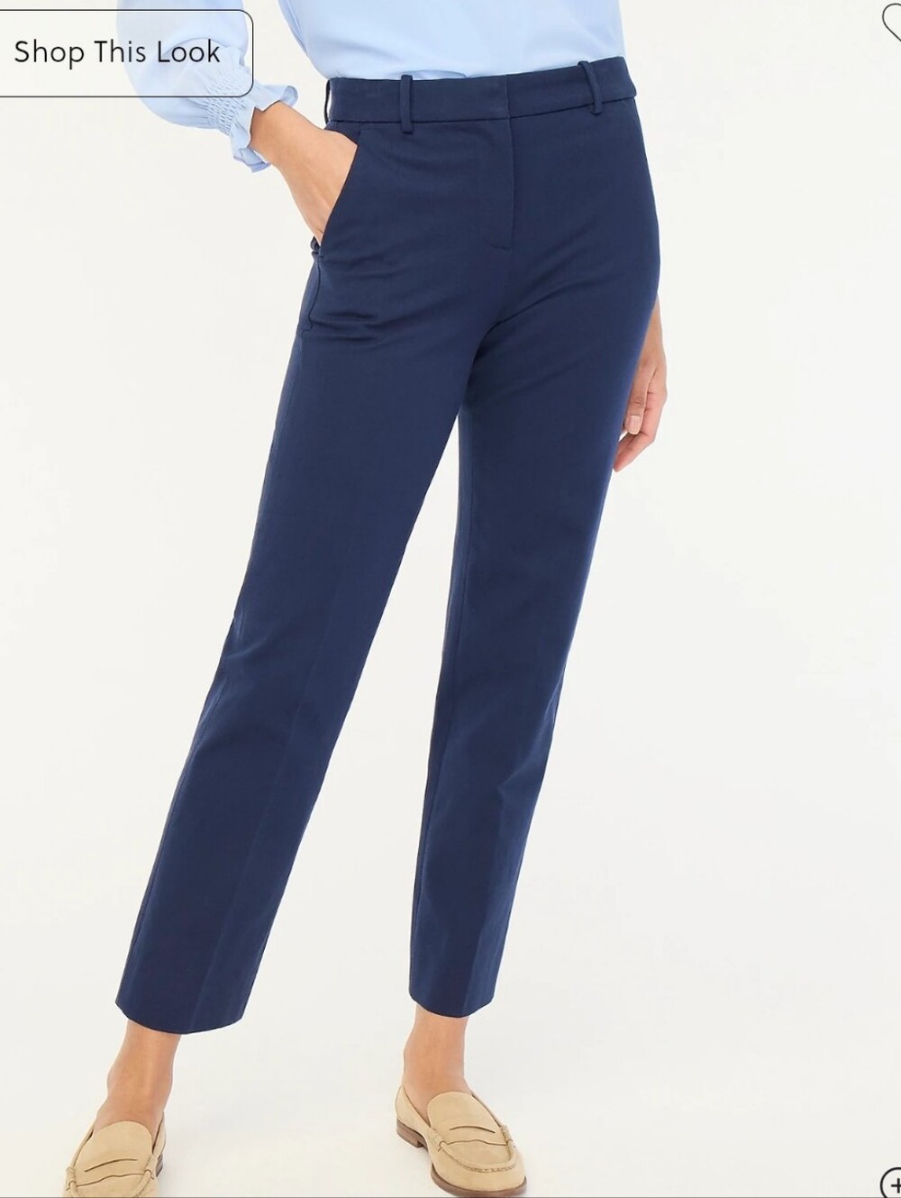 J. Crew Navy Blue Kallie Straight-Leg Pants  Size 2